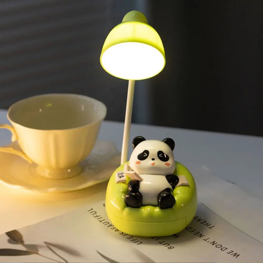 Chargeable Sofa Panda Nightlight Ornament 360° Adjustable USB-C Panda Mobile Phone Bracket Cartoon Children's Sleep Light/Night lamp