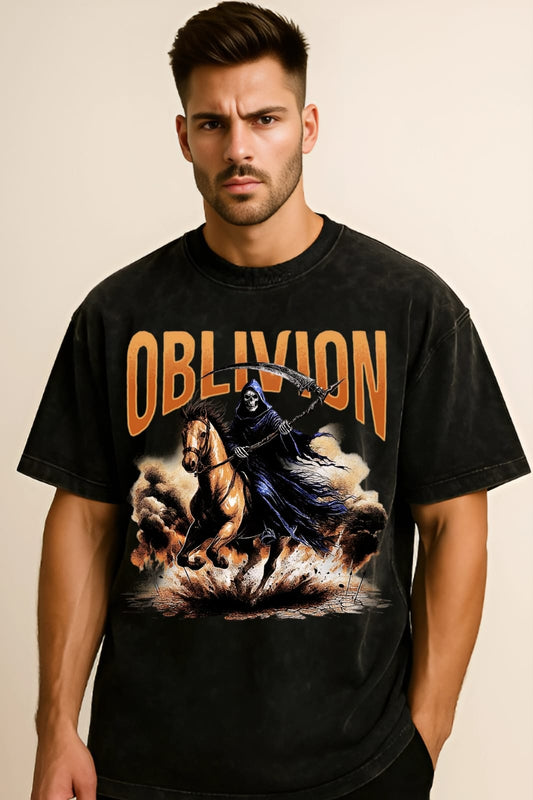 Graphic Oversized Acid Wash T-Shirt – Unisex Grunge Streetwear