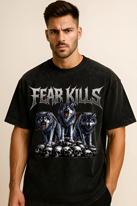 Graphic Oversized Acid Wash T-Shirt – Unisex Grunge Streetwear