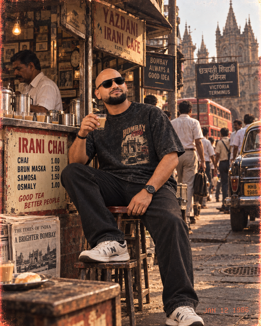 Bombay 1986 Oversized Acid Wash T-Shirt – Same Streets, Different Dreams