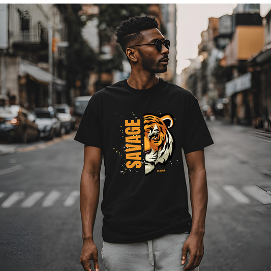 Lezoir™ Savage Cotton Black Unisex T-Shirt