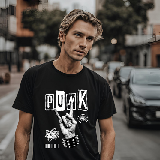 Lezoir™ Punk Cotton Black Unisex T-Shirt