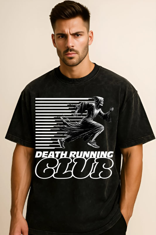 Graphic Oversized Acid Wash T-Shirt – Unisex Grunge Streetwear