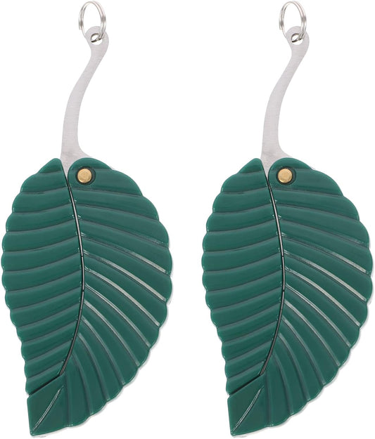 2 Packs Of Green Leaf Key Chain Multi -Function Pocket Outdoor Multi -Function Tool Key Accessories