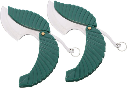 2 Packs Of Green Leaf Key Chain Multi -Function Pocket Outdoor Multi -Function Tool Key Accessories
