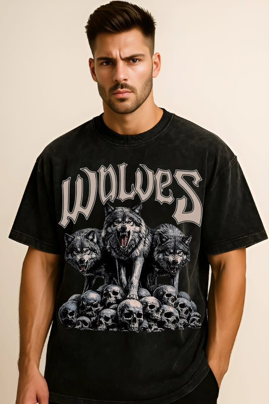 Graphic Oversized Acid Wash T-Shirt – Unisex Grunge Streetwear