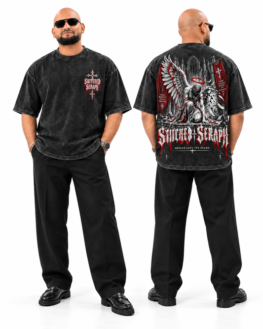 Suffered Seraph Oversized Acid Wash T-Shirt