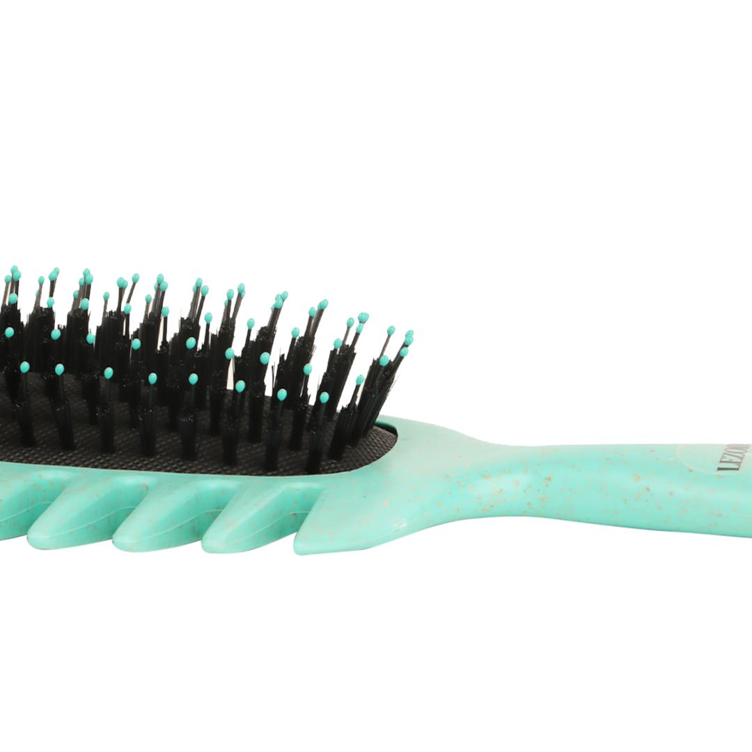 Lezoir 1st time in India Patented Wide-Tooth Detangling Hair Brush, Mint Green, Double-Sided with Bristles