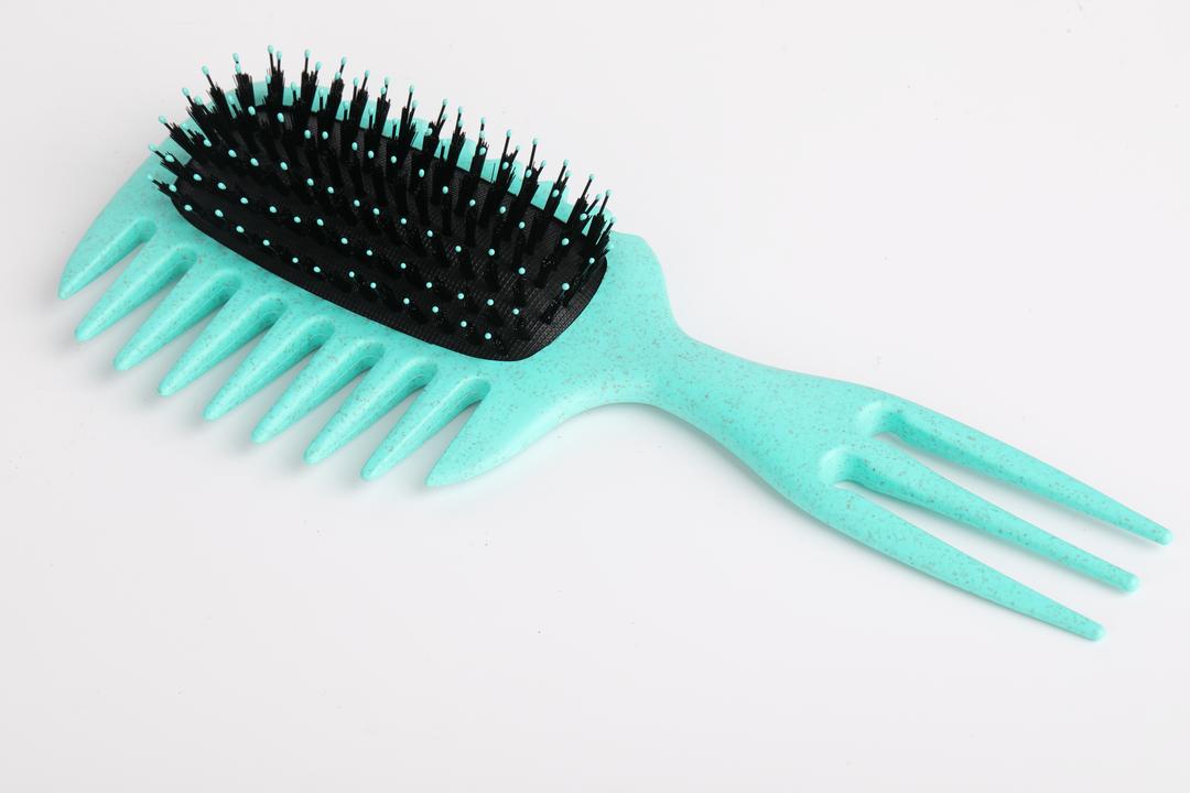 Lezoir 1st time in India Patented Wide-Tooth Detangling Hair Brush, Mint Green, Double-Sided with Bristles