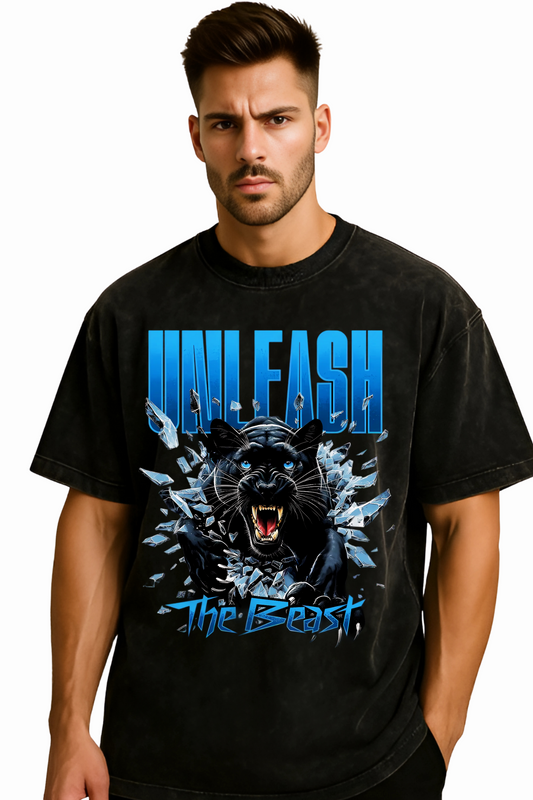 Graphic Oversized Acid Wash T-Shirt – Unisex Grunge Streetwear