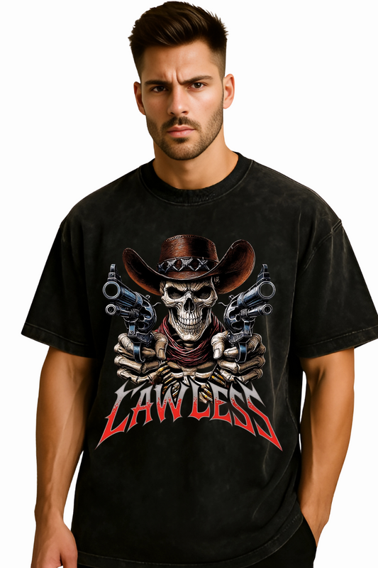 Graphic Oversized Acid Wash T-Shirt – Unisex Grunge Streetwear