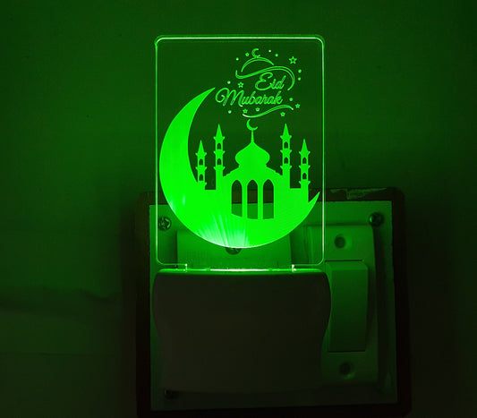 3D ” EID MUBARAK ” Beautifully Colour Changing Lamp