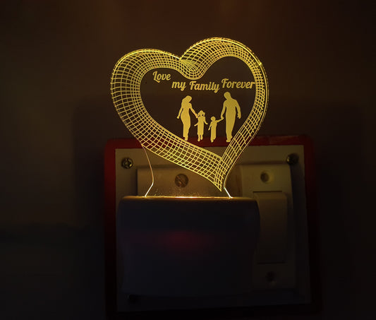 3D ” Family Love ” Beautifully Colour Changing Lamp