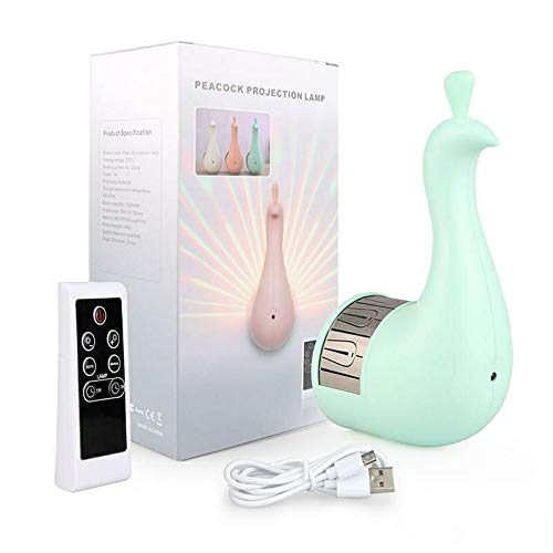 Beautiful 3D LED Peacock Projector Remote Control Night Lamp