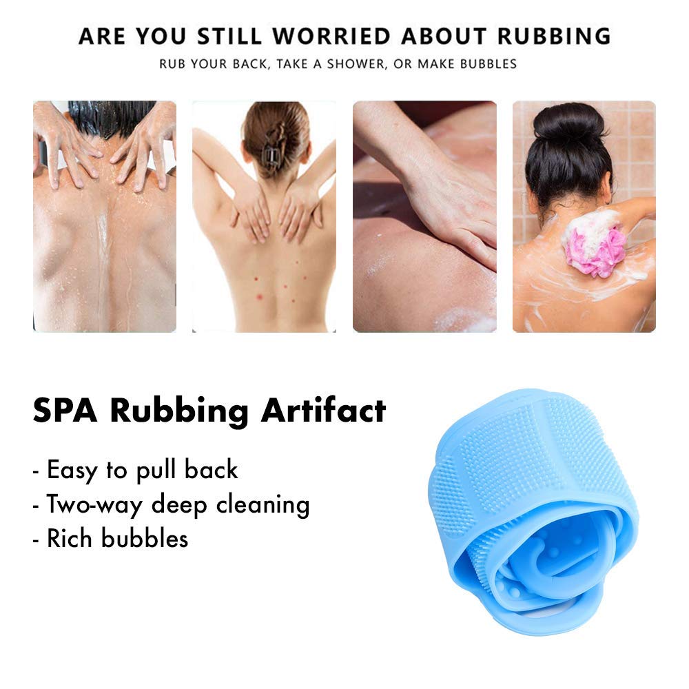 Silicone Body Scrubber Belt Double Side Shower Belt