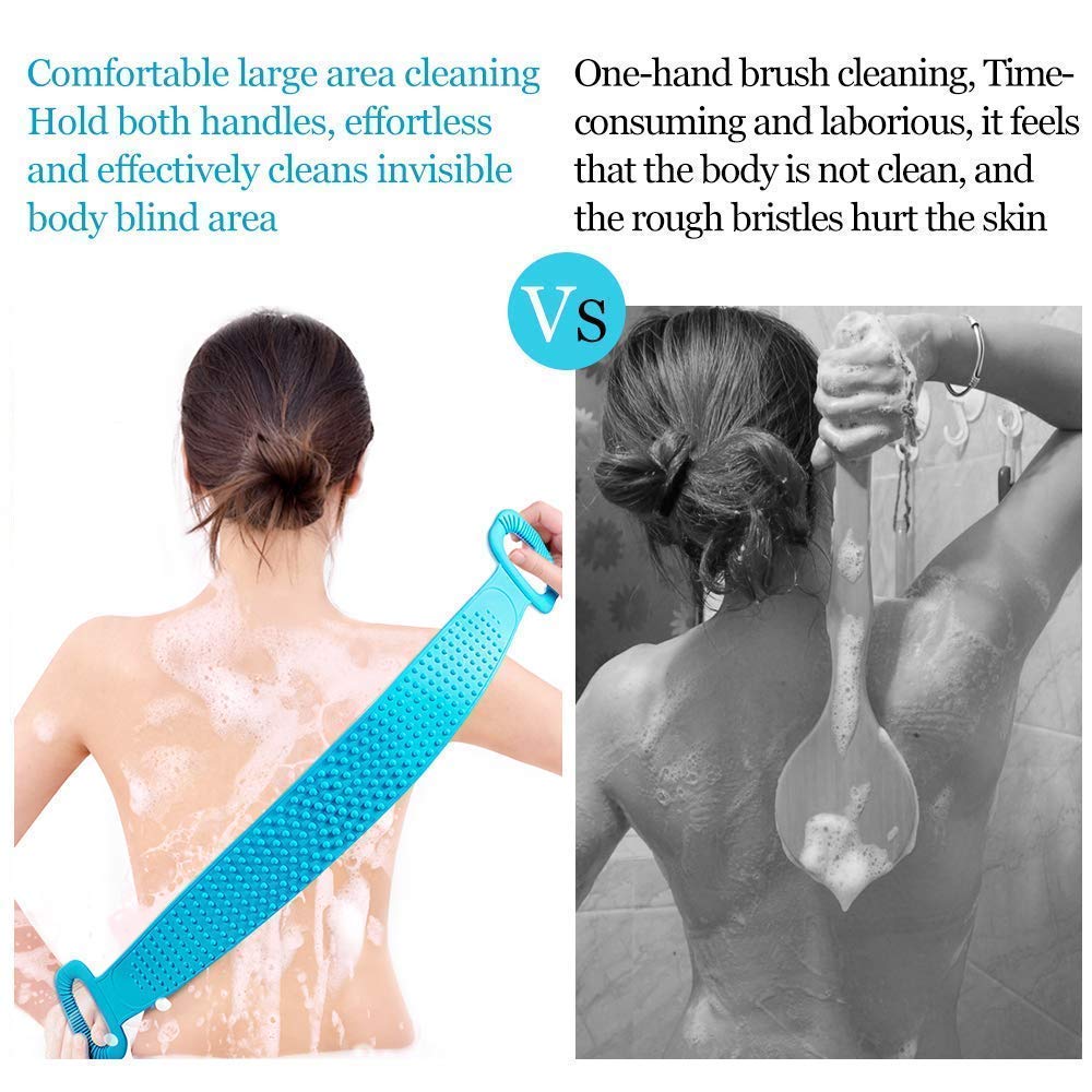 Silicone Body Scrubber Belt Double Side Shower Belt