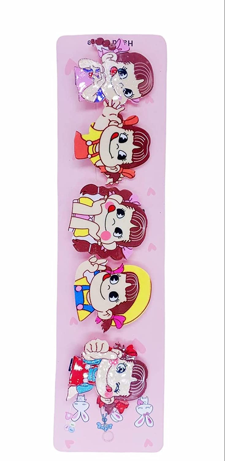 Unicorn Fruits Ice Cream Mermaids Hair Clips ( 5 peices in 1 card Random Print only )