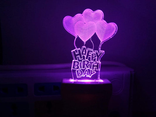 3D " HAPPY BIRTHDAY " Beautifully Colour Changing Lamp