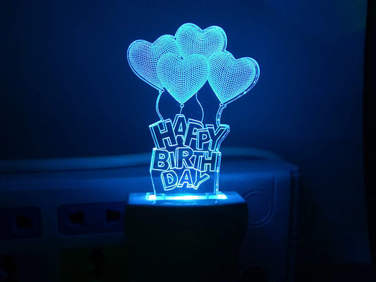 3D " HAPPY BIRTHDAY " Beautifully Colour Changing Lamp