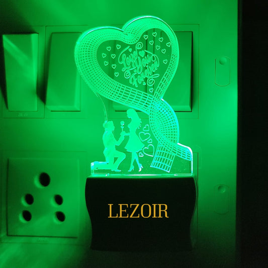 3D ” LOVE YOU FOREVER ” Beautifully Colour Changing Lamp