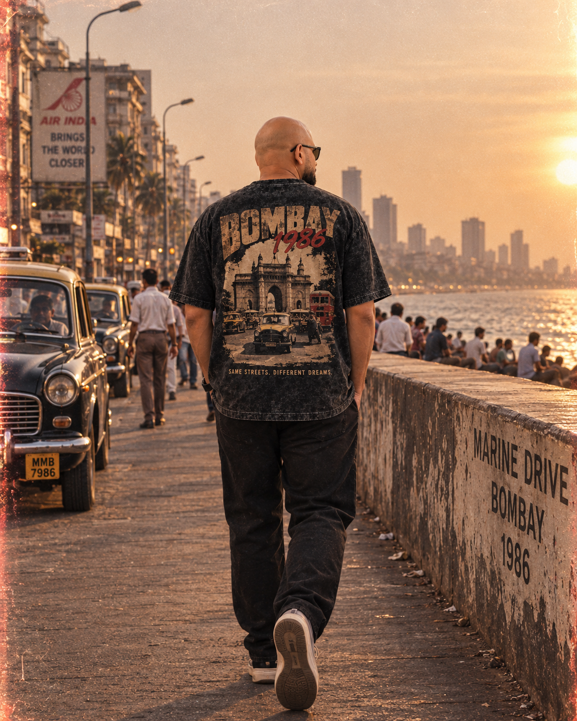 Bombay 1986 Oversized Acid Wash T-Shirt – Same Streets, Different Dreams