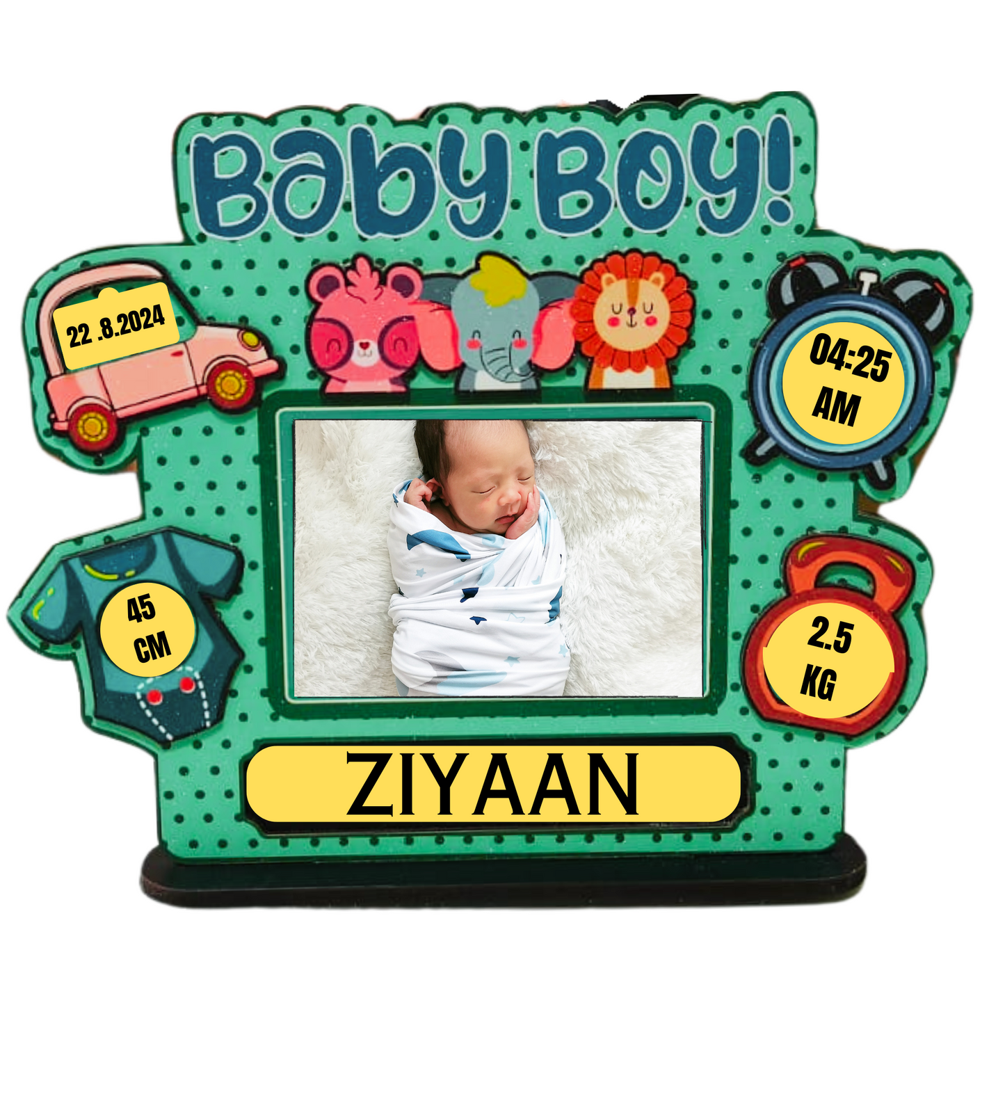 Customized Baby boy Collage Photo Frame for new born baby and gift to your love ones