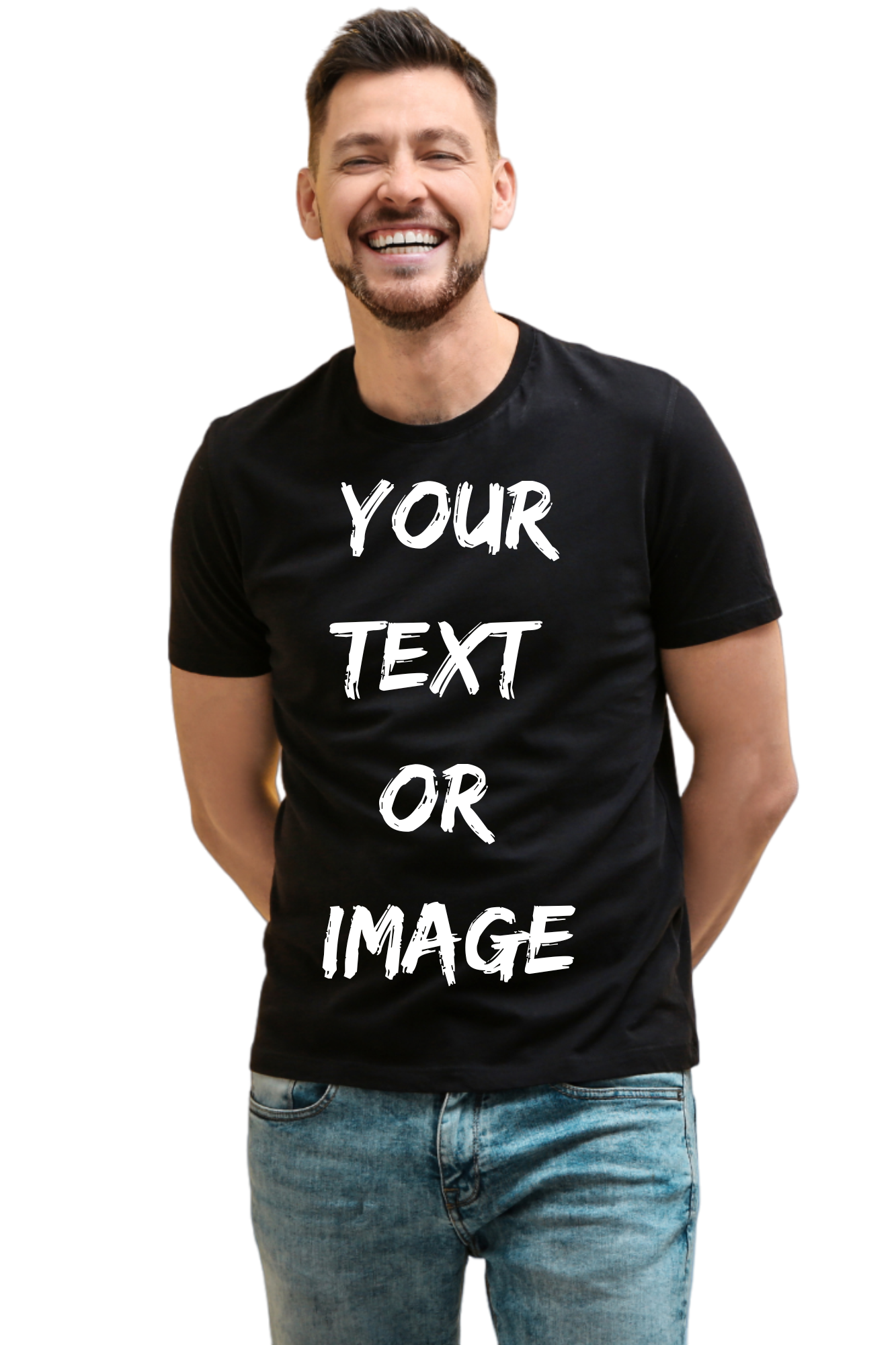 Mens Customize Regular Fit Half-Sleeve T-Shirt