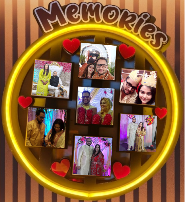 Customized Collage Photo Frames with Neon light for Couple, Family, Kids, in Bedroom, Living Room and gift to your love ones (7 Images)