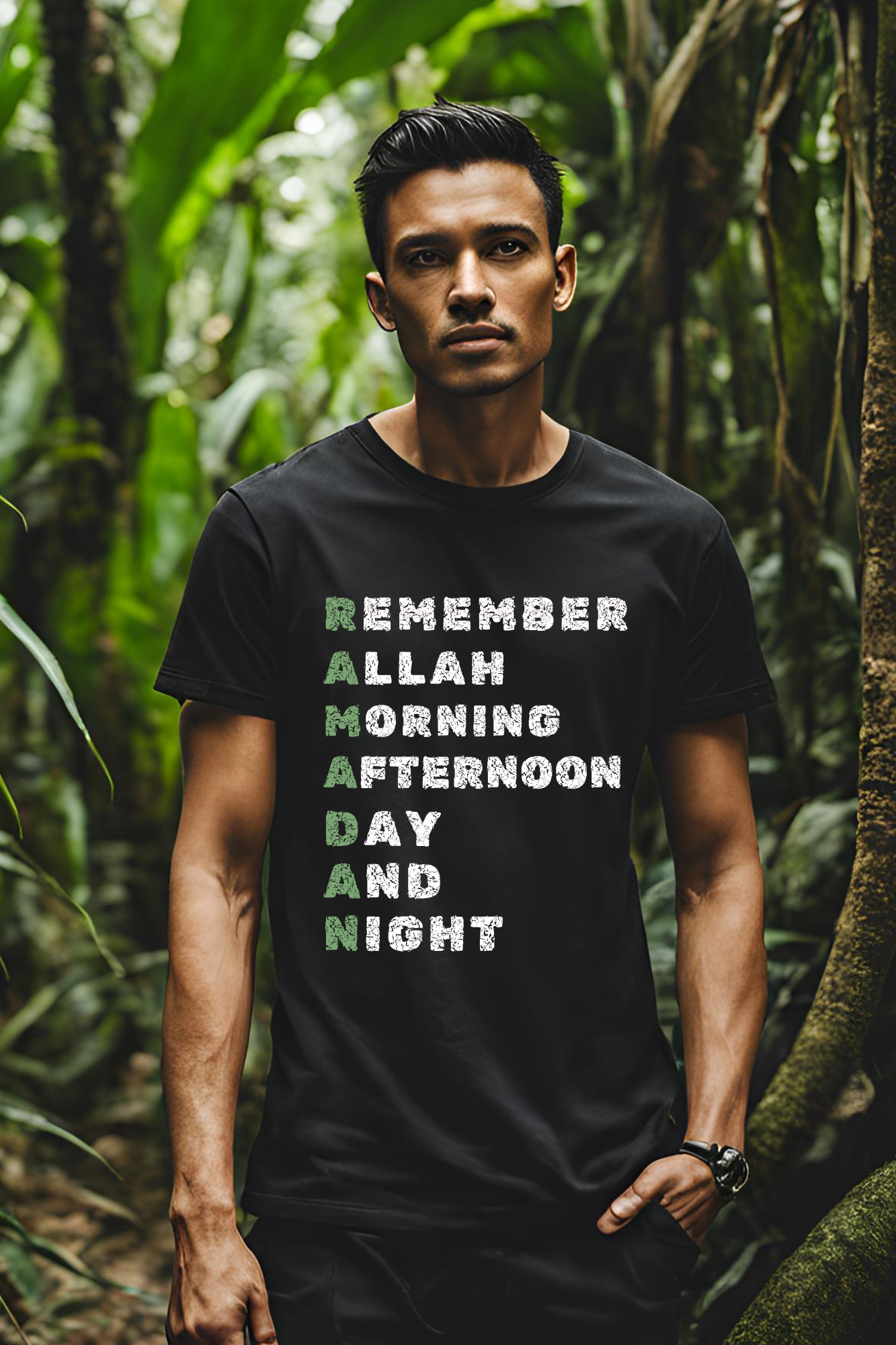 Ramadhan Unisex Black Half Sleeve T-shirt