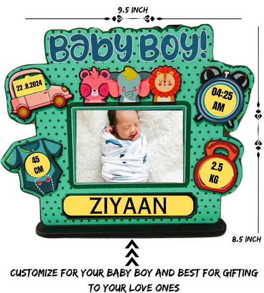 Customized Baby boy Collage Photo Frame for new born baby and gift to your love ones