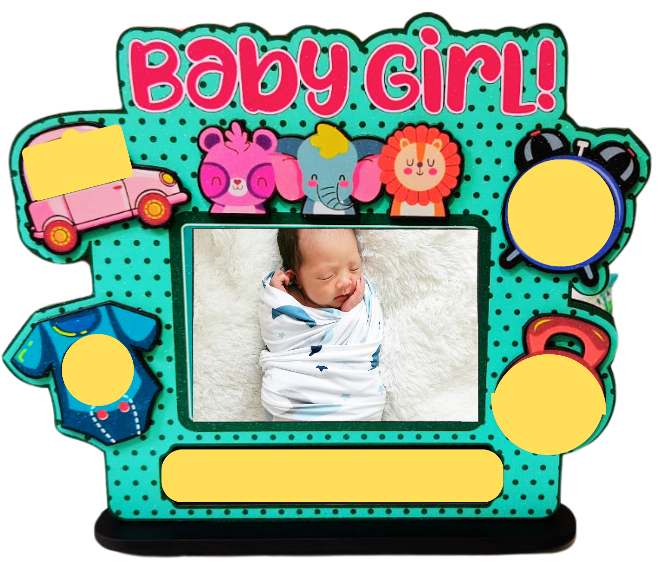 Customized Baby Girl Collage Photo Frame for new born baby and gift to your love ones