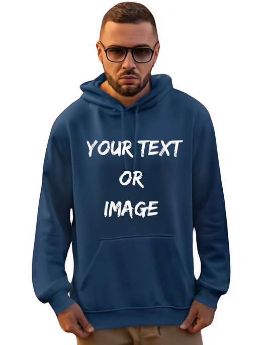 Lezoir Customize Navy blue Hoodie Unisex