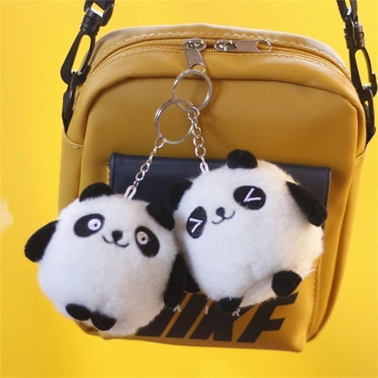 Small Cute Toy 8cm Charm Keyring Panda Plush Toy Plush Keychain for bags , keys and multipurpose usage