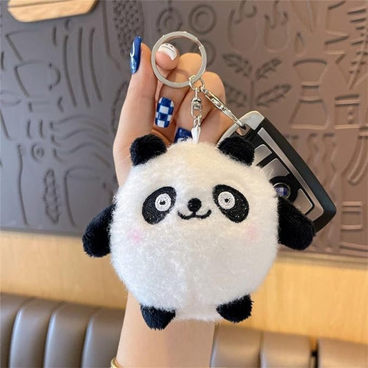 Small Cute Toy 8cm Charm Keyring Panda Plush Toy Plush Keychain for bags , keys and multipurpose usage