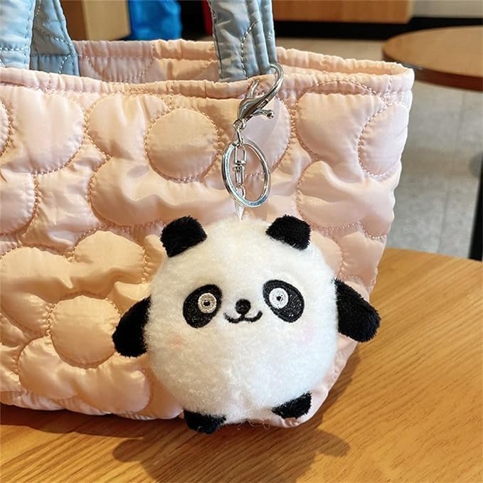 Small Cute Toy 8cm Charm Keyring Panda Plush Toy Plush Keychain for bags , keys and multipurpose usage