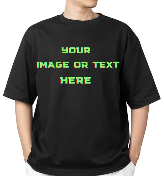 Black Oversize Customize T-Shirt