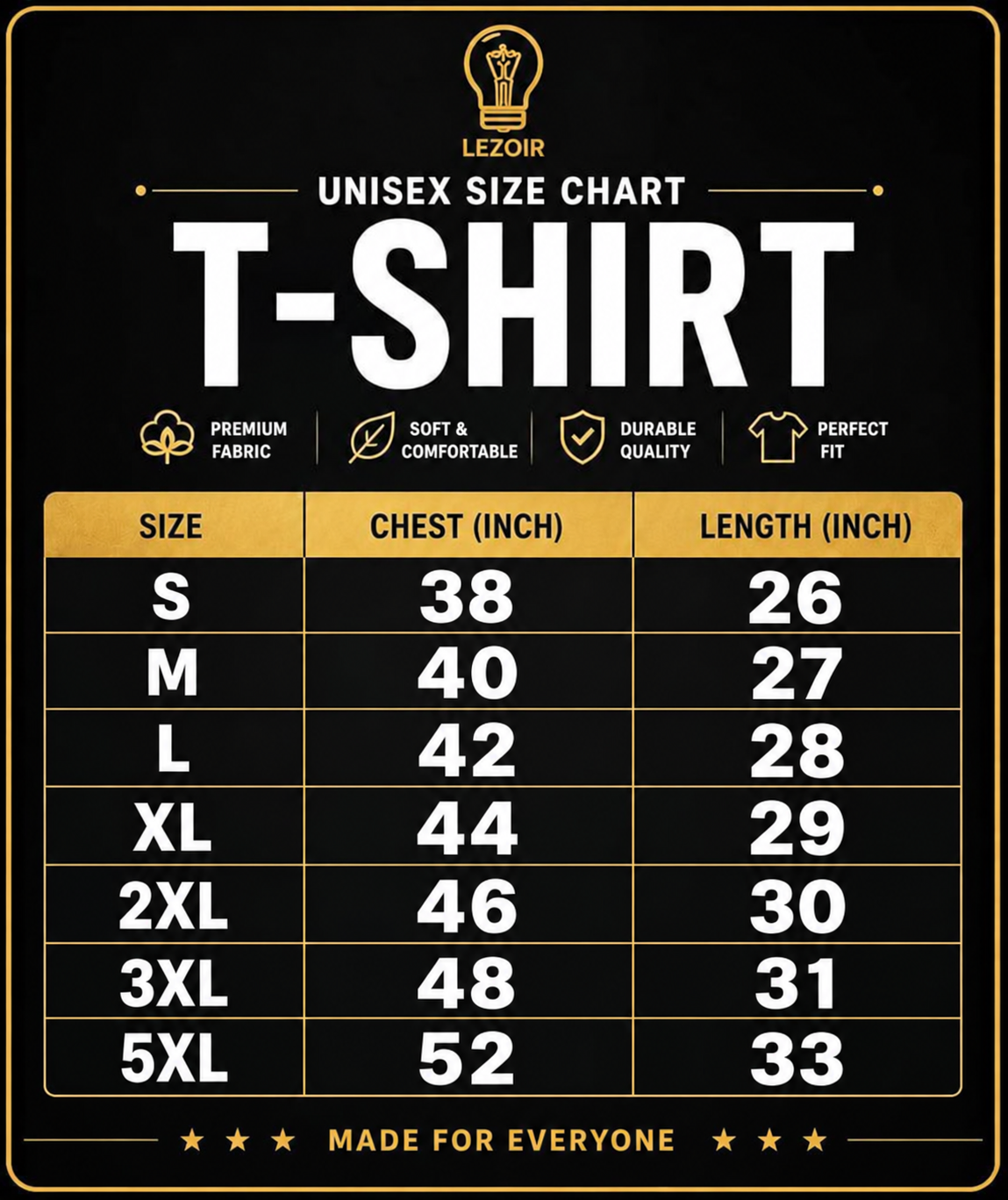 King Birth Month T-Shirt – Black Printed Tee