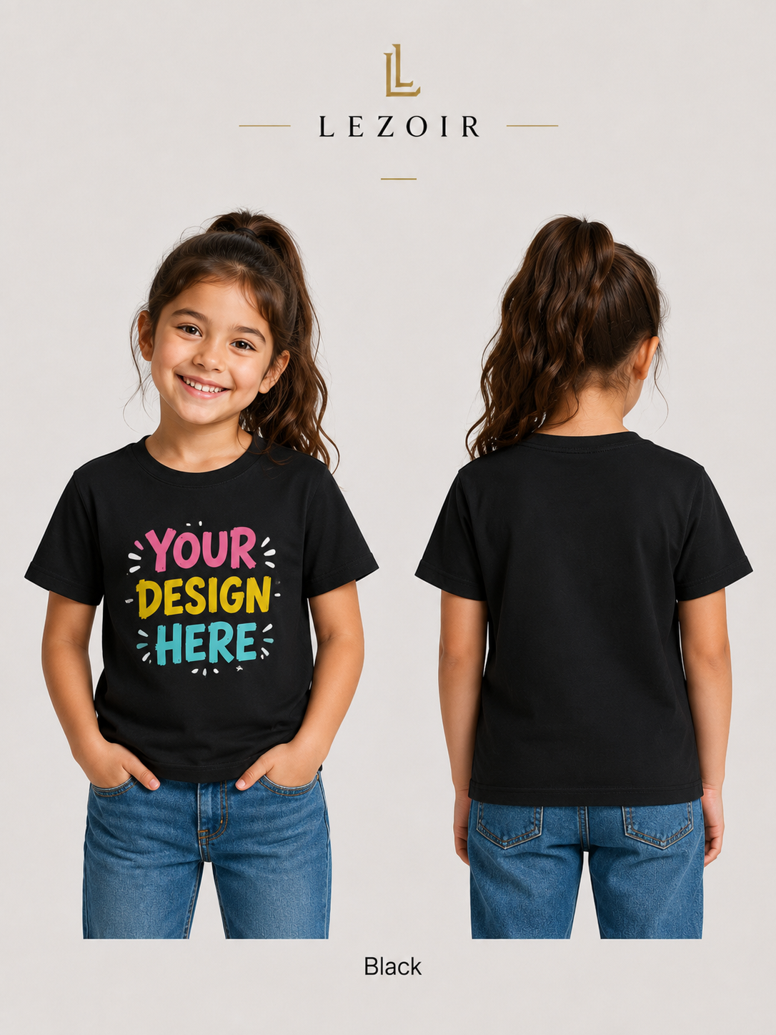 Kids Customized T-Shirt with Photo & Name Print – Lezoir