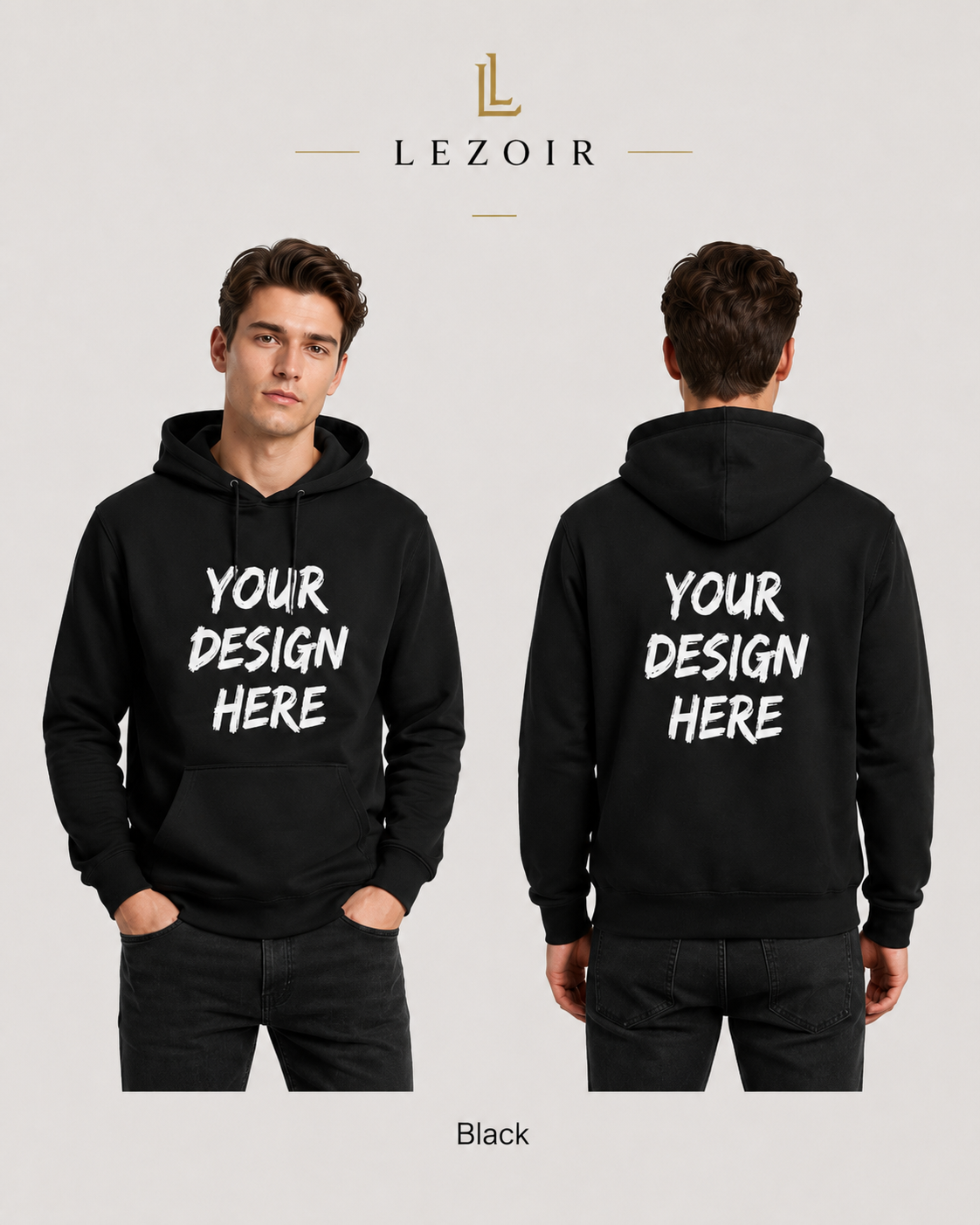 Custom Hoodie for Men & Women – Personalized Photo, Text & Logo Printed Hoodie by Lezoir