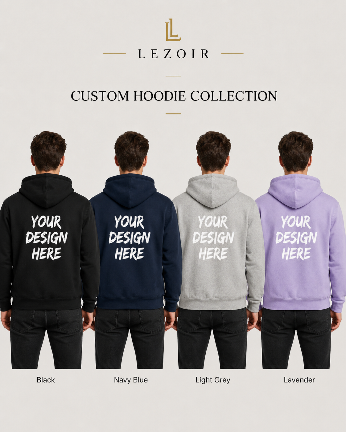 Custom Hoodie for Men & Women – Personalized Photo, Text & Logo Printed Hoodie by Lezoir