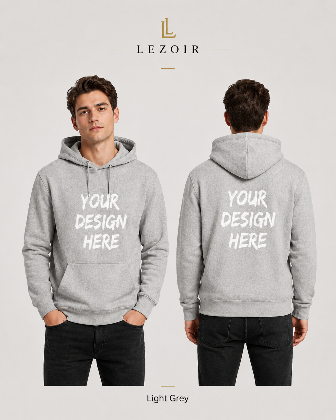 Custom Hoodie for Men & Women – Personalized Photo, Text & Logo Printed Hoodie by Lezoir
