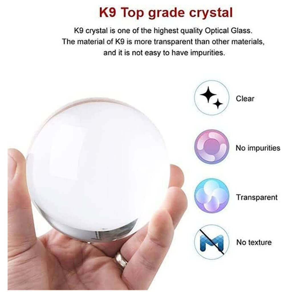 3D Crystal Ball Night Light - LED Light Hologram Glass Lamp with Solid Wood Base, USB Powered Crystal Ball Lamp for Home Decor Display Birthday Gift