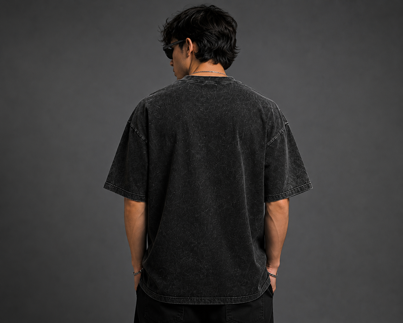 Plain Oversized Acid Wash T-Shirt – Unisex Streetwear