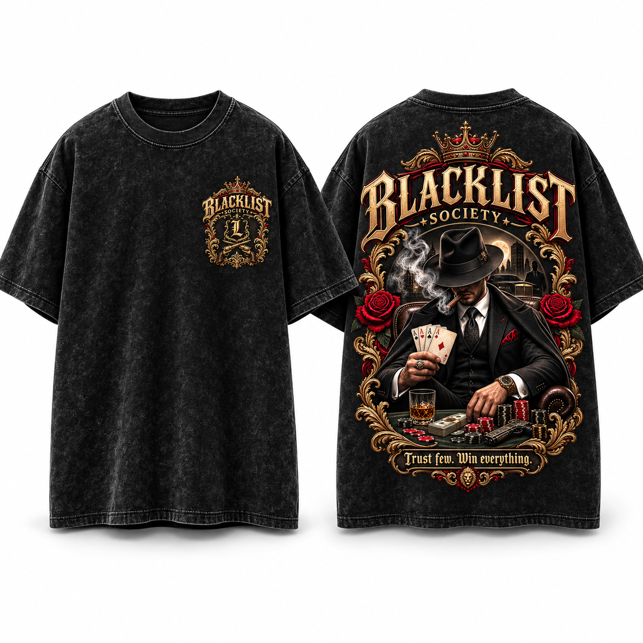Blacklist Society Oversized Acid Wash T-Shirt