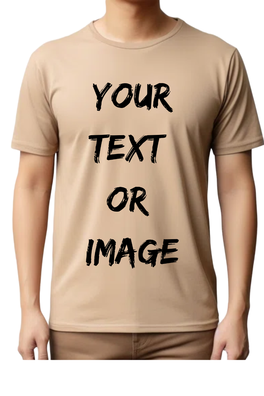 Mens Customize Regular Fit Half-Sleeve T-Shirt