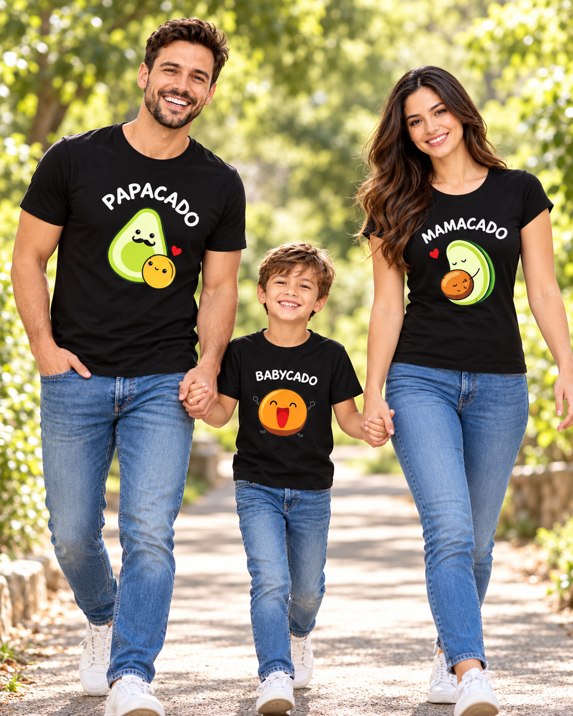 Papacado Mamacado Babycado Family Matching T-Shirts