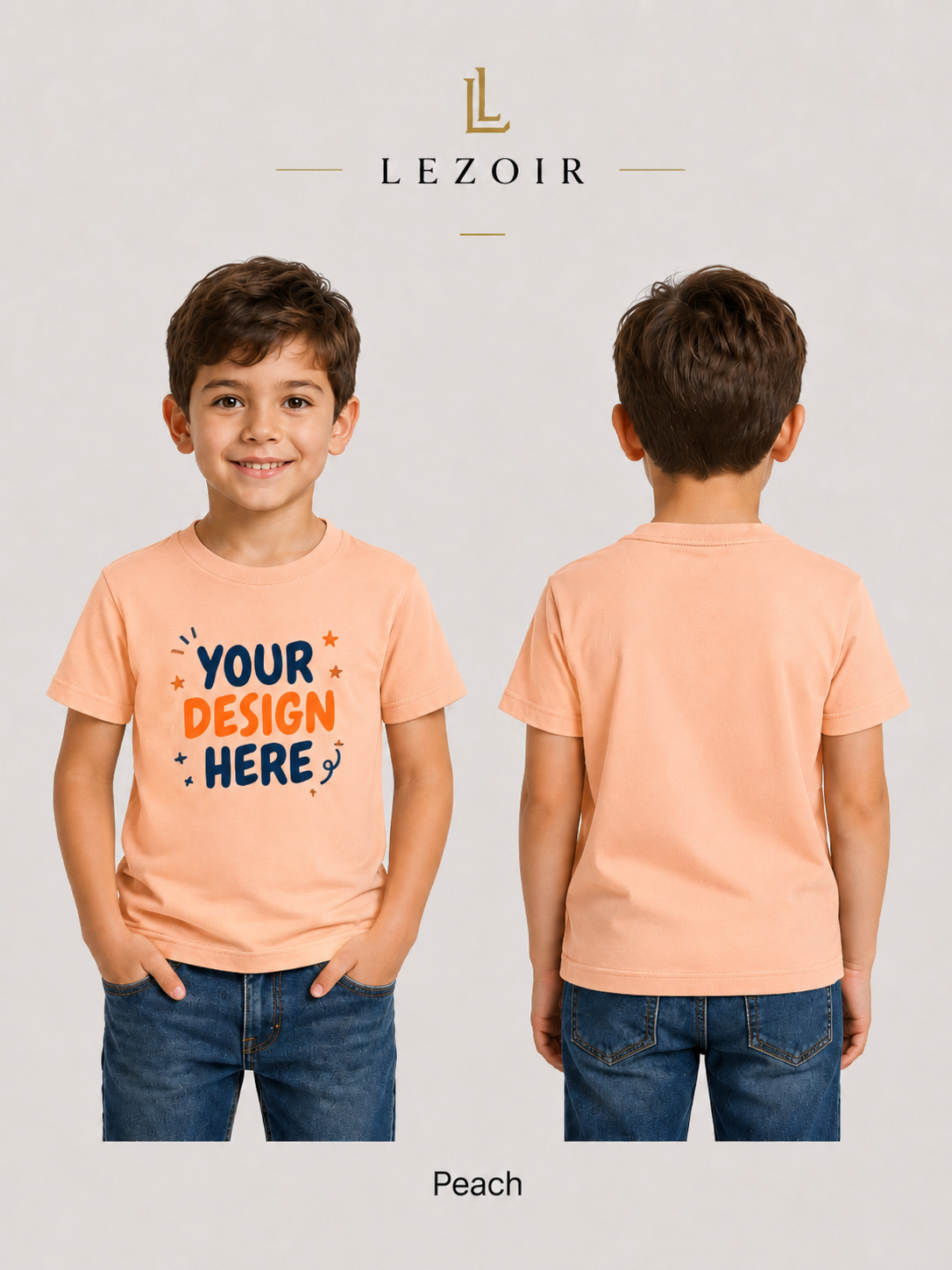 Kids Customized T-Shirt with Photo & Name Print – Lezoir