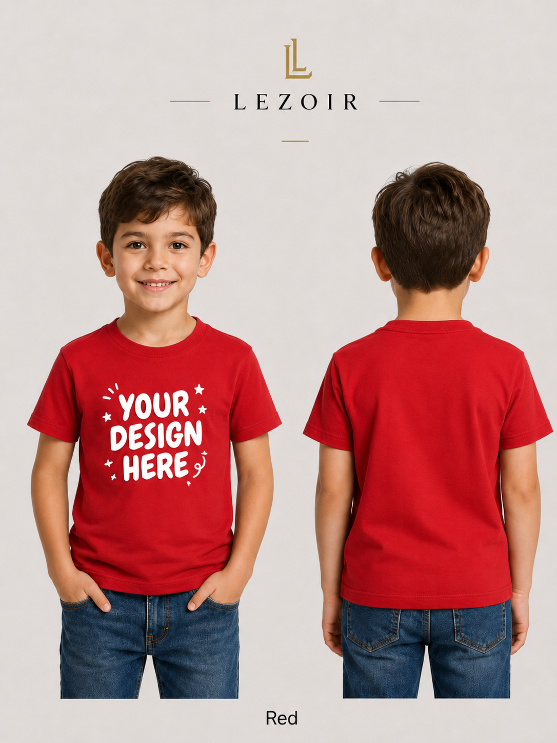 Kids Customized T-Shirt with Photo & Name Print – Lezoir