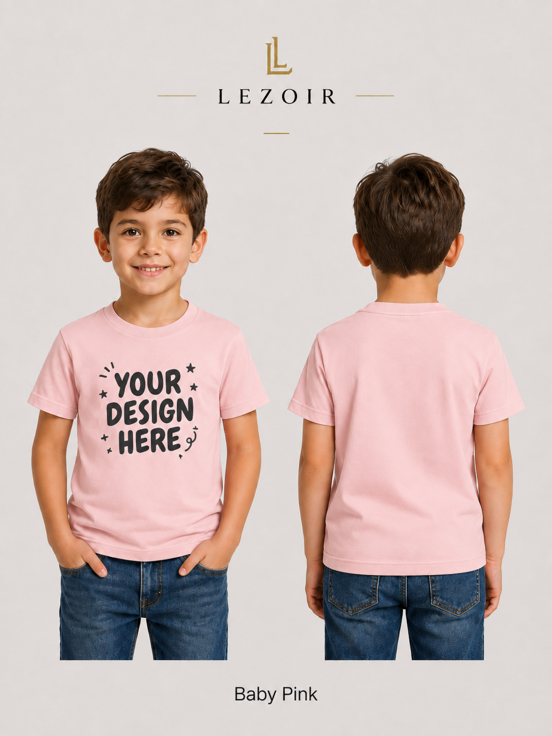 Kids Customized T-Shirt with Photo & Name Print – Lezoir