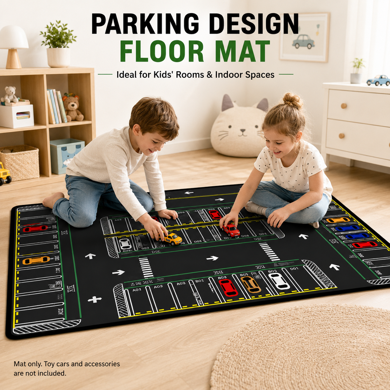 Lezoir Kids Play Mat 80x120 cm | Foldable Road Traffic Carpet for Kids | Play Mat for Boys & Girls | Soft Indoor Activity Floor Mat for Bedroom & Playroom (P1)